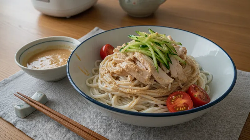 ごまだれの冷やしそうめんのイメージ
