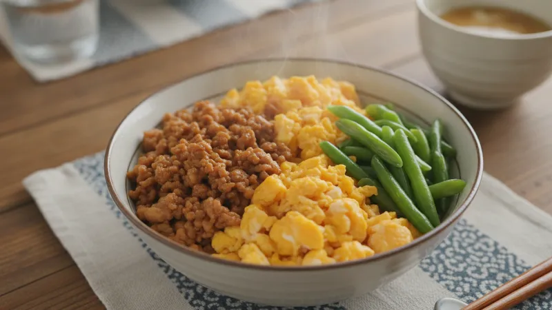 鶏そぼろの三色丼のイメージ