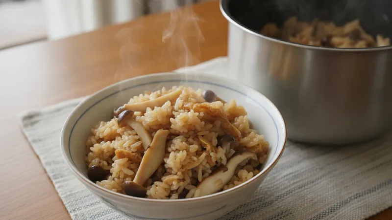 きのこの炊き込みご飯のイメージ