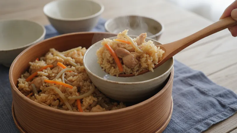 鶏ごぼうの炊き込みご飯のイメージ