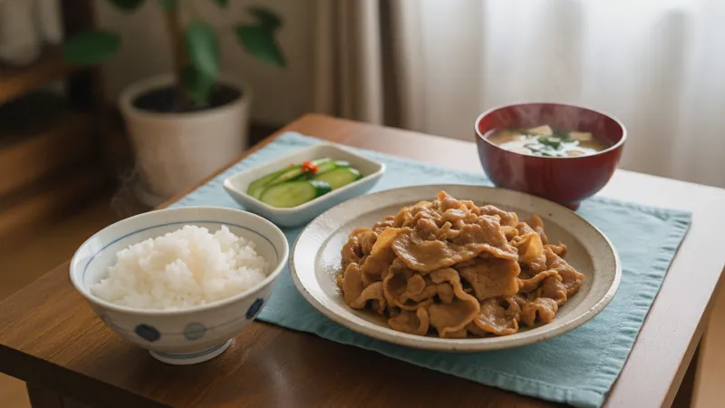 7本の調味料で作る一汁一菜のイメージ
