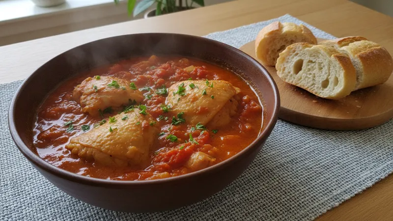 鶏ももとトマト缶の煮込みのイメージ
